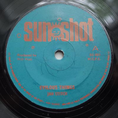 7inch Record JAH STITCH  SUN SHOT BAND  Evilous Things  Evilous Things Ver SS007 Sunshot 1976 UK Reggae Ska  Dub Used