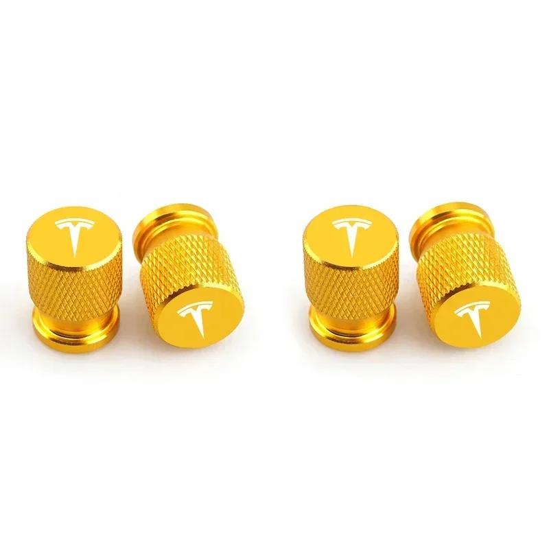 

Car Sticker 2025 New Tesla 4pcs Car Metal Wheel Tire Valve Cap Stem Duust Cover For Tesla Model 3 Model S X Model Y Roadster Spa
