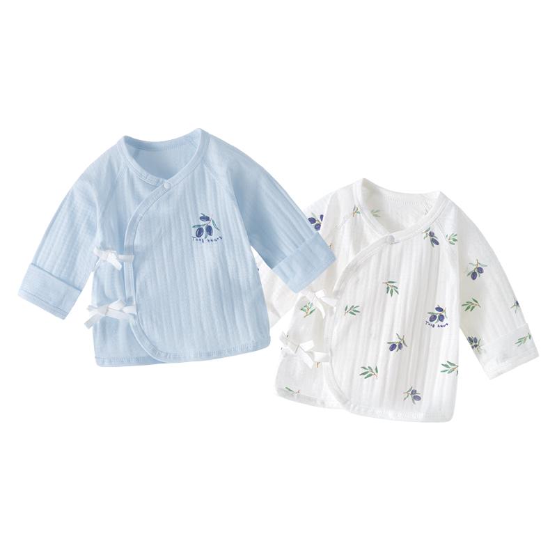 Newborn Baby Pure Cotton Half Bodysuit Top - 2-Piece Summer Set