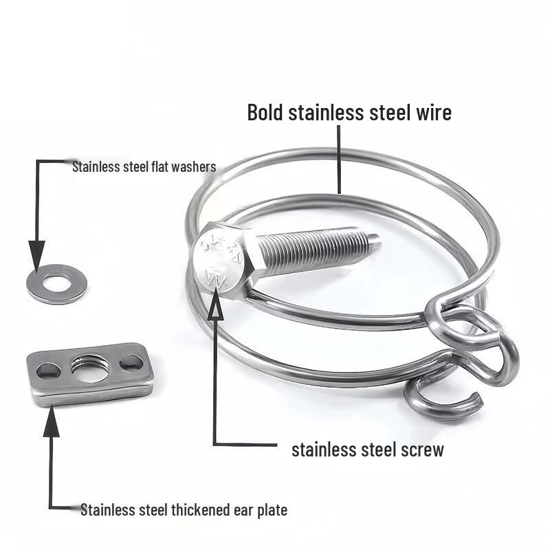 Yuzhiao 304 Stainless Steel Double Wire Hose Clamp