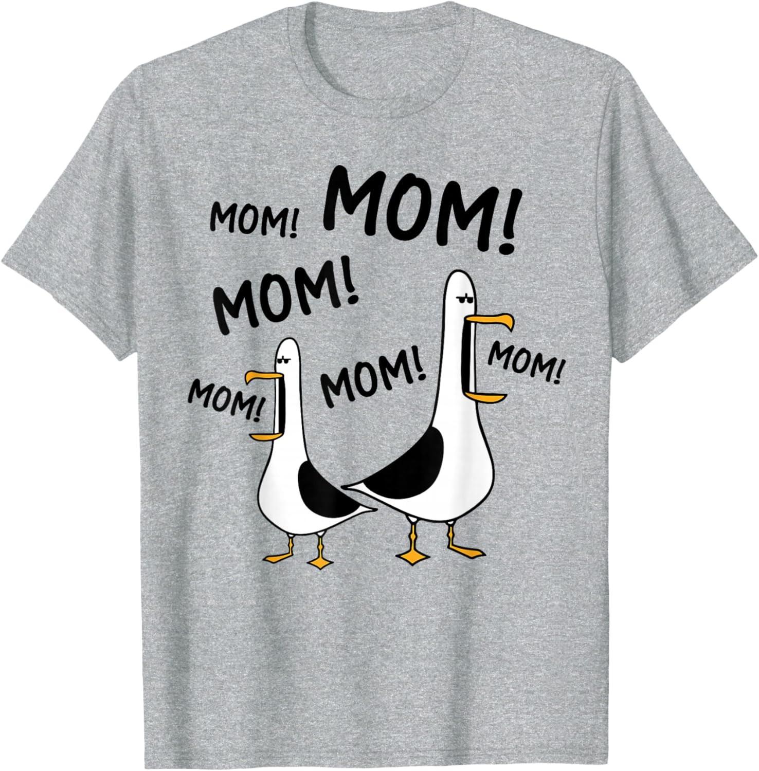 Mom Seagull Funny Mama Seagulls Mothers Day Humor Unisex T-Shirt S разноцветный