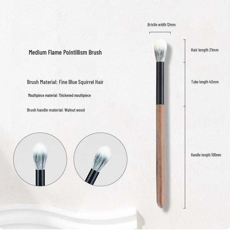 Phoenix Hall Bamboo Makeup Brush Set - Includes Small & Large Animal Hair Eyeshadow Brushes, Snow Fox Hair for Blending Detail.