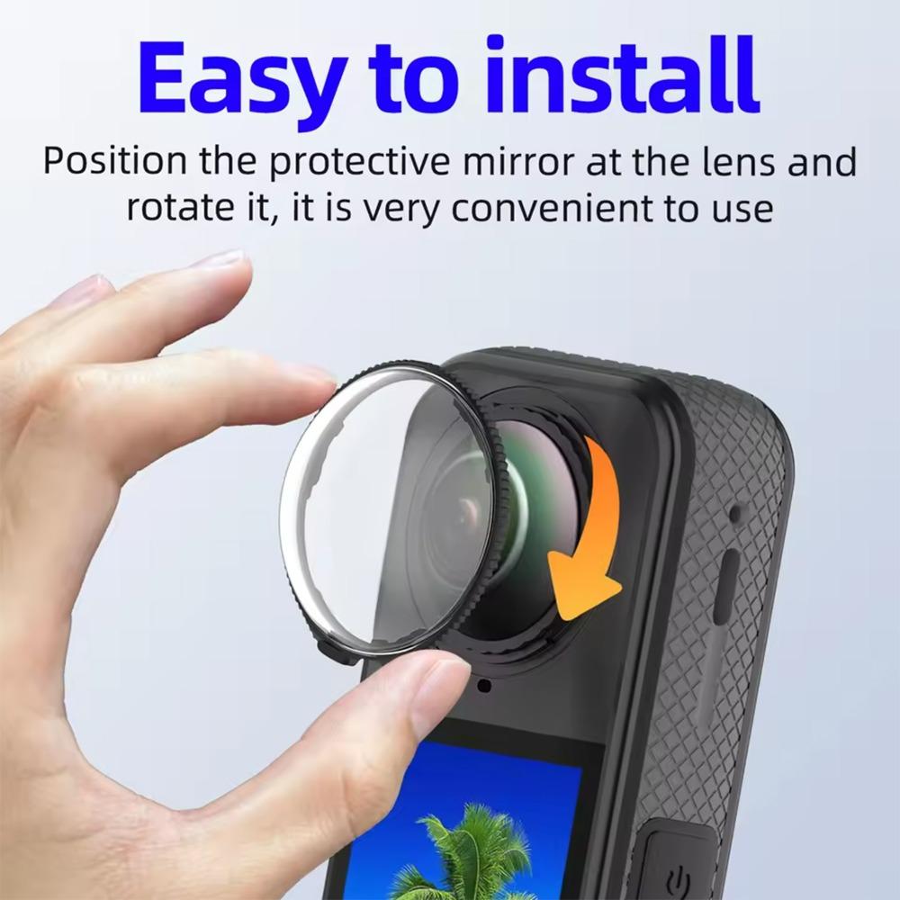 5in1 for Insta360 X5 Optical Glass Rotating Lens Camera Protector Screen Protector Kit HD Anti-scratch Films for Insta 360 X5