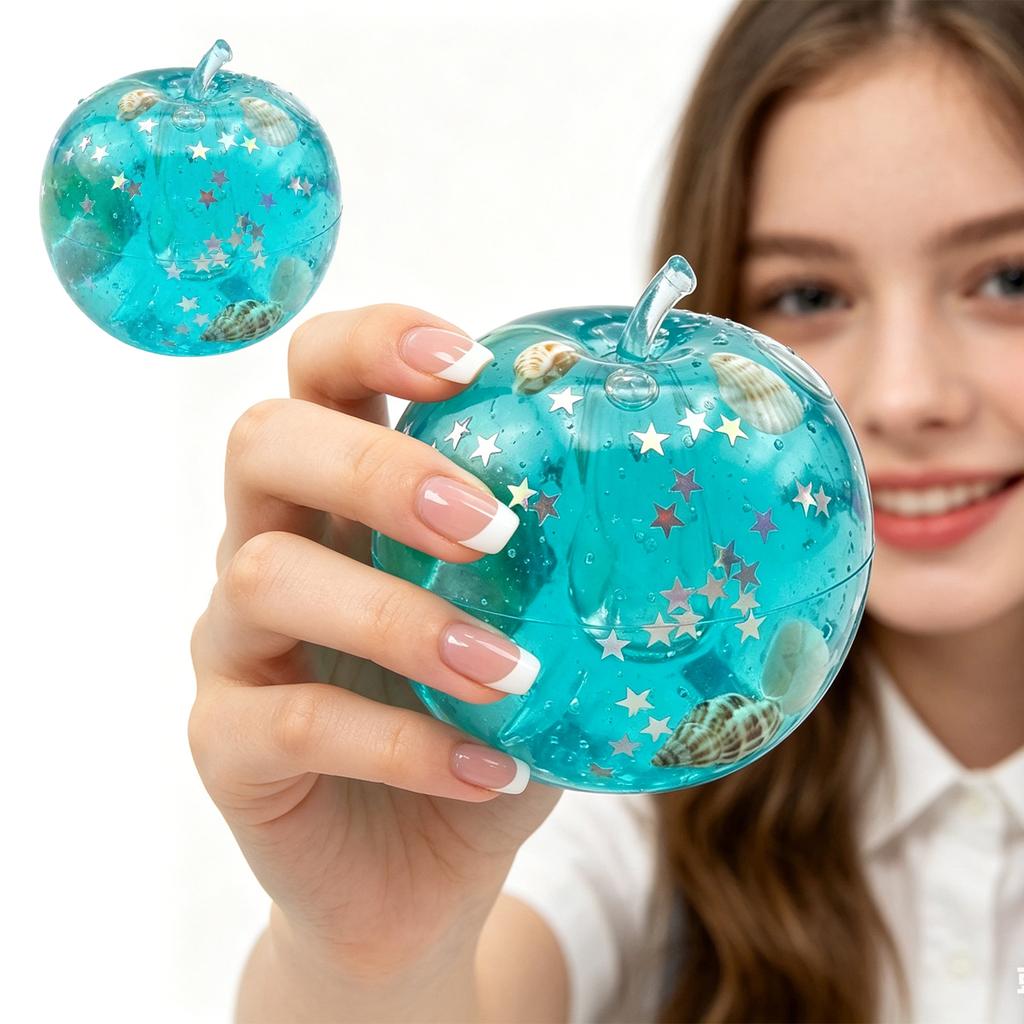 Ocean Theme Shape Stress Relief Toy with Shells and Stars for Squeezing Relaxation and Office Desk Decoration