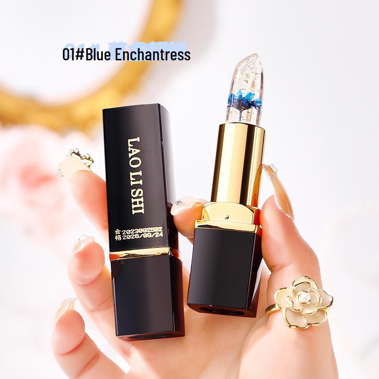 

Temperature-changing Lauris Blooming Jelly Lipstick doesn t fade or stick to cups. Petals moisturize and waterproof for long-lasting color. L196-1, 3.8g синий