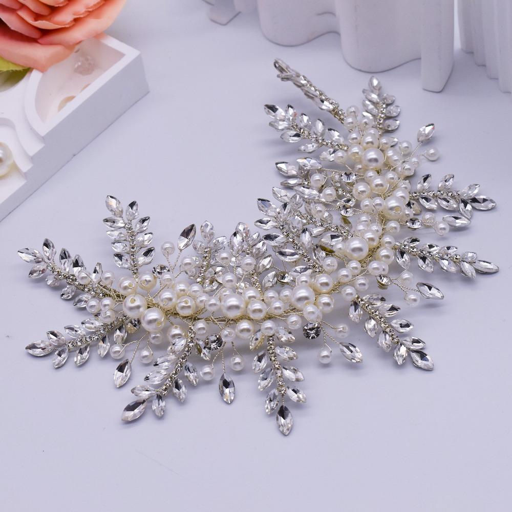 Floral Jewelry Rhinestone Headband Bridal Hair Accessories  Evening Dress Decoration