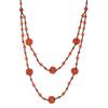 Double-layer natural agate jade necklace, hand-woven sweater chain, niche high-end women's accessories