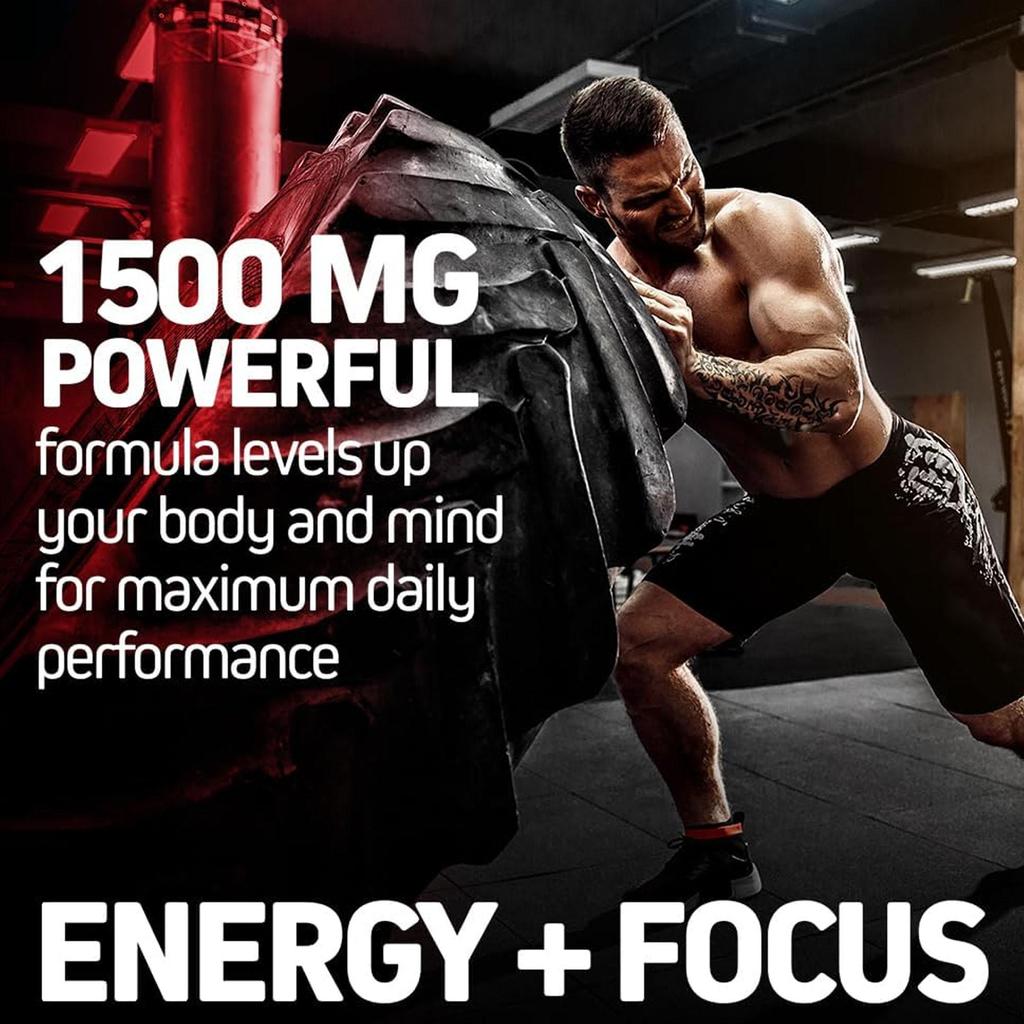 Integratore energetico al Ginseng Rosso Coreano, Migliora la concentrazione, Estratto di Radice di Ginseng ad Alta Concentrazione, 120 Capsule Vegetariane