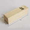 Single Bottle Wooden Wine Box with Lid Decorative Wood Grain Reusable Wine Storage Box