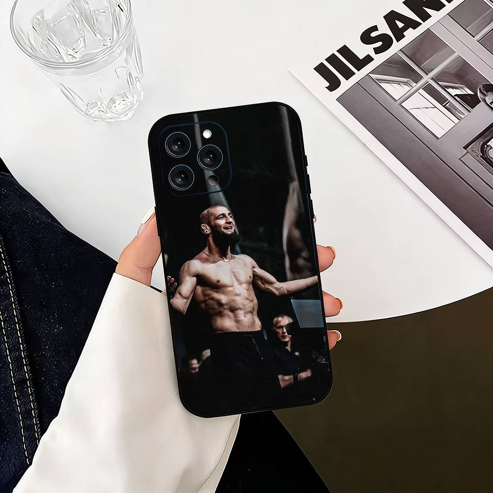 The Eagle K-Khamzat Chimaev Phone Case For iPhone 17,16,15,14,13,12,11 Plus,Pro Max,XS,Soft Silicone Black Cover
