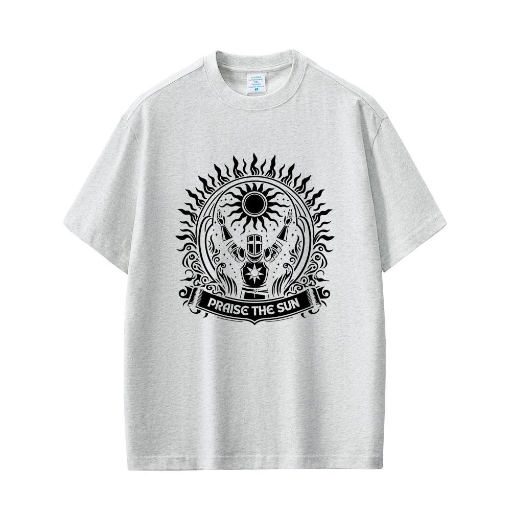 Dark Souls Praise The Sun Tshirt Men Women Fashion Gothic Rock Tshirts Mens 100 Cotton Vintage T Shirt Game Lovers Fans Gift