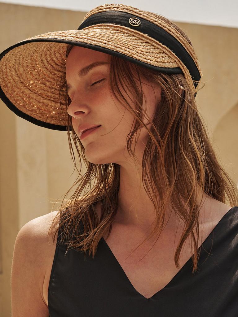 Saengleogsyu Raffia Sun Visor Black