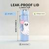 1PC Little White Ghost With Heart Print 750ml Color Plastic Sports Water Bottle Leakproof Flip Straw Lid Suitable for Sports Office Home Use