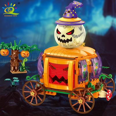 673KS 4v1 Halloweenská série Dýně Lebka Stavebnice Kostky Město Stavební hračky pro Děti Přátele