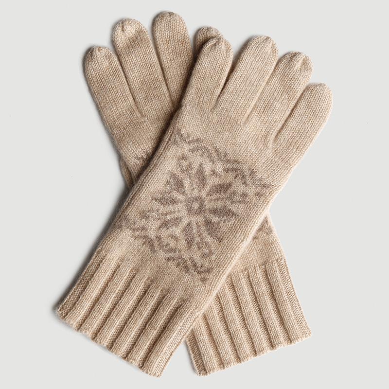 

Women s Retro Cashmere Knit Fingerless Gloves - Autumn/Winter