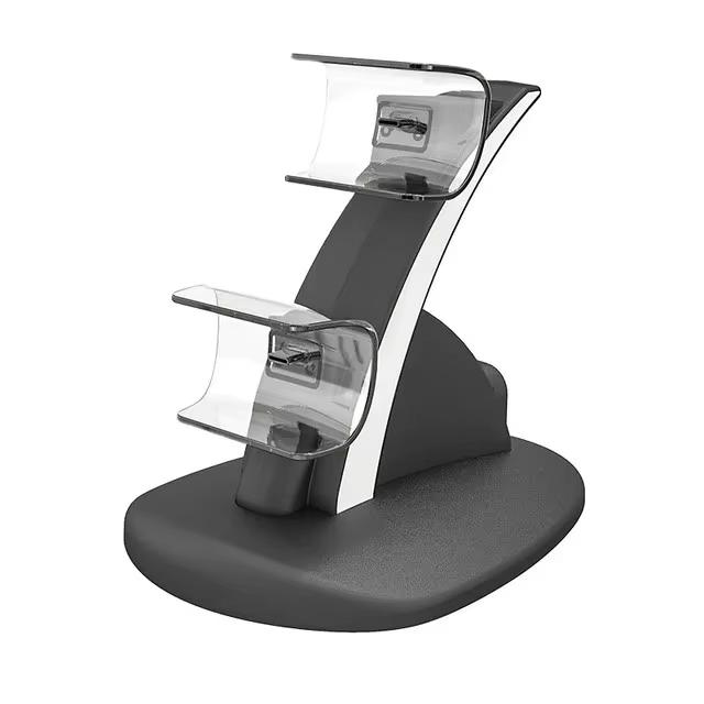 

For PS5 Controller Dual Fast Charger Type-C Charging Stand Base Docking Station Cradle For Playstation PS5 Gamepad Accessories чёрный