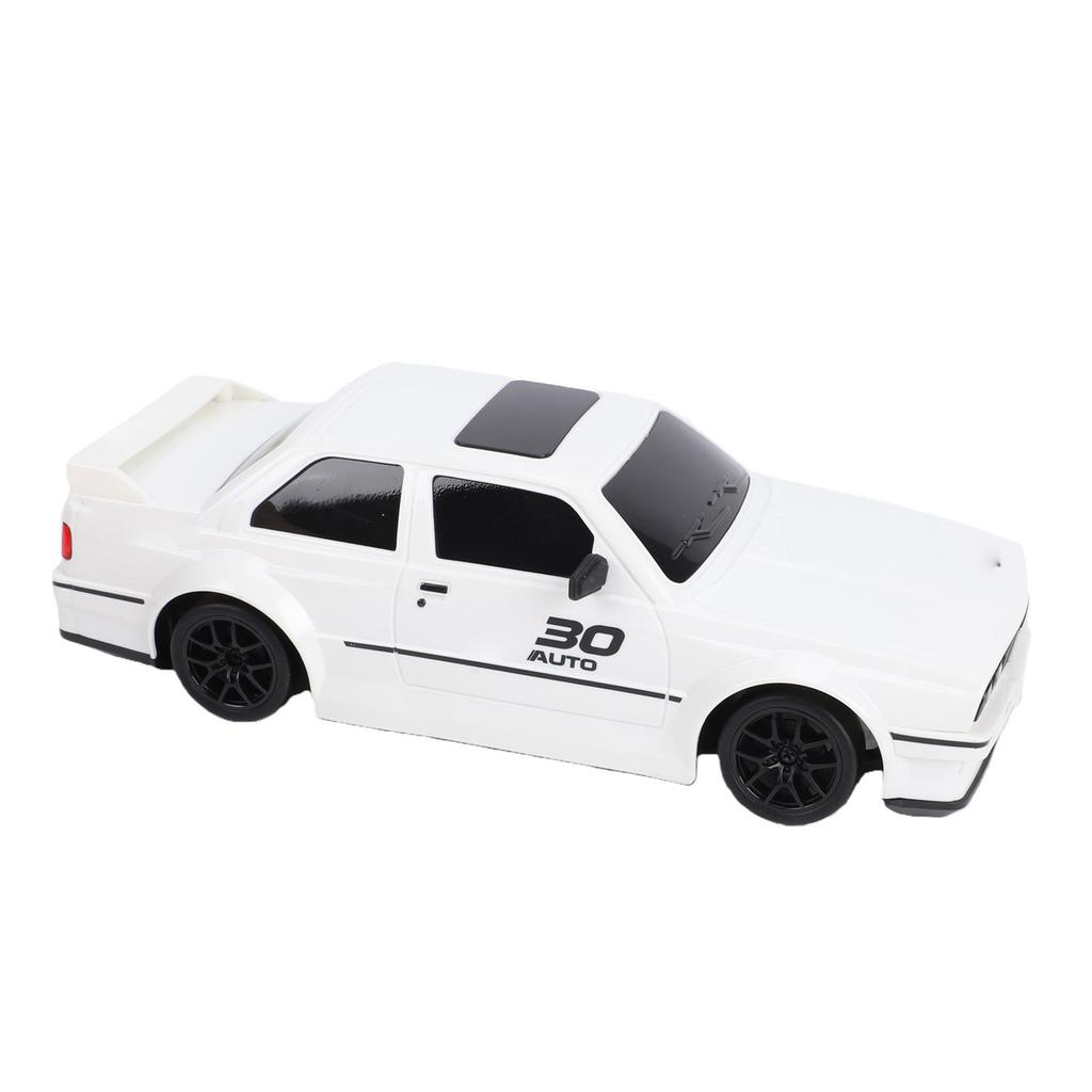 2.4GHz Remote Control Car Rechargeable High Speed RC Drift Car Toy with Cool Lights Spare Tires for Boys Gift