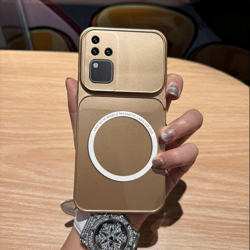 Metallic Finish Magnetic TPU Phone Case for Vivo V30 Pro,V30 Shockproof Matte Soft Cover