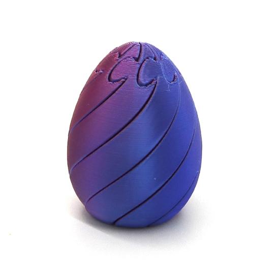 3D Printed Twisting Egg Toy Stress Relief Spiral Egg Toy Articulated Rotating Egg Fidget Spinner Desk Toy Easter Basket Stuffers S C