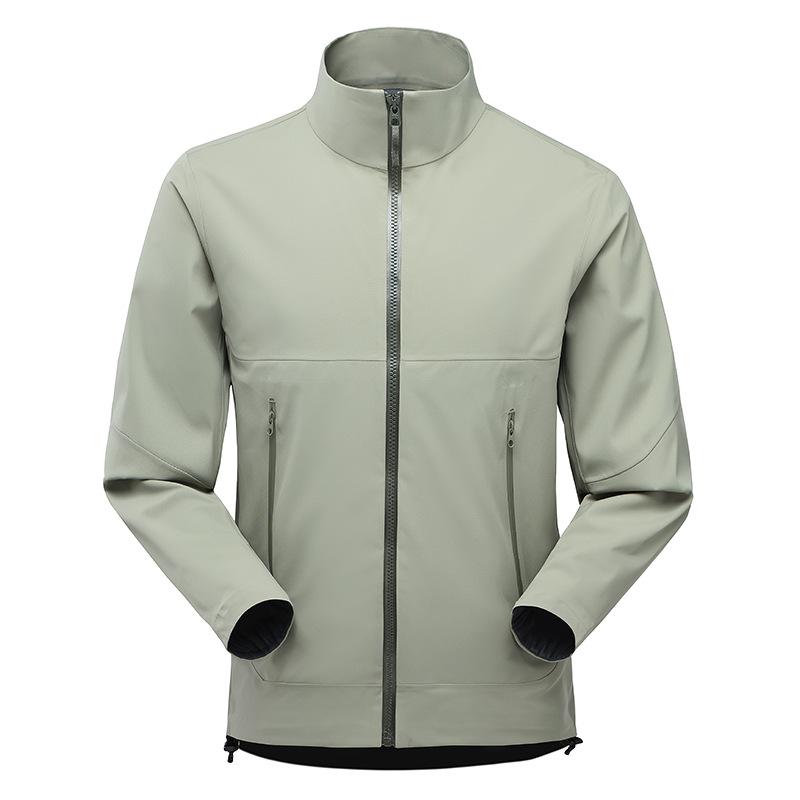 Men's & Women's Trendy Waterproof Windbreaker Jacket with Stand-up Collar for Camping & Mountaineering
