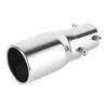 1Pcs Universal Car Accessories Automotive Tail Throat Black Silver Adjustable Roll Edge Tail Throat Automotive Exhaust Pipe Tip