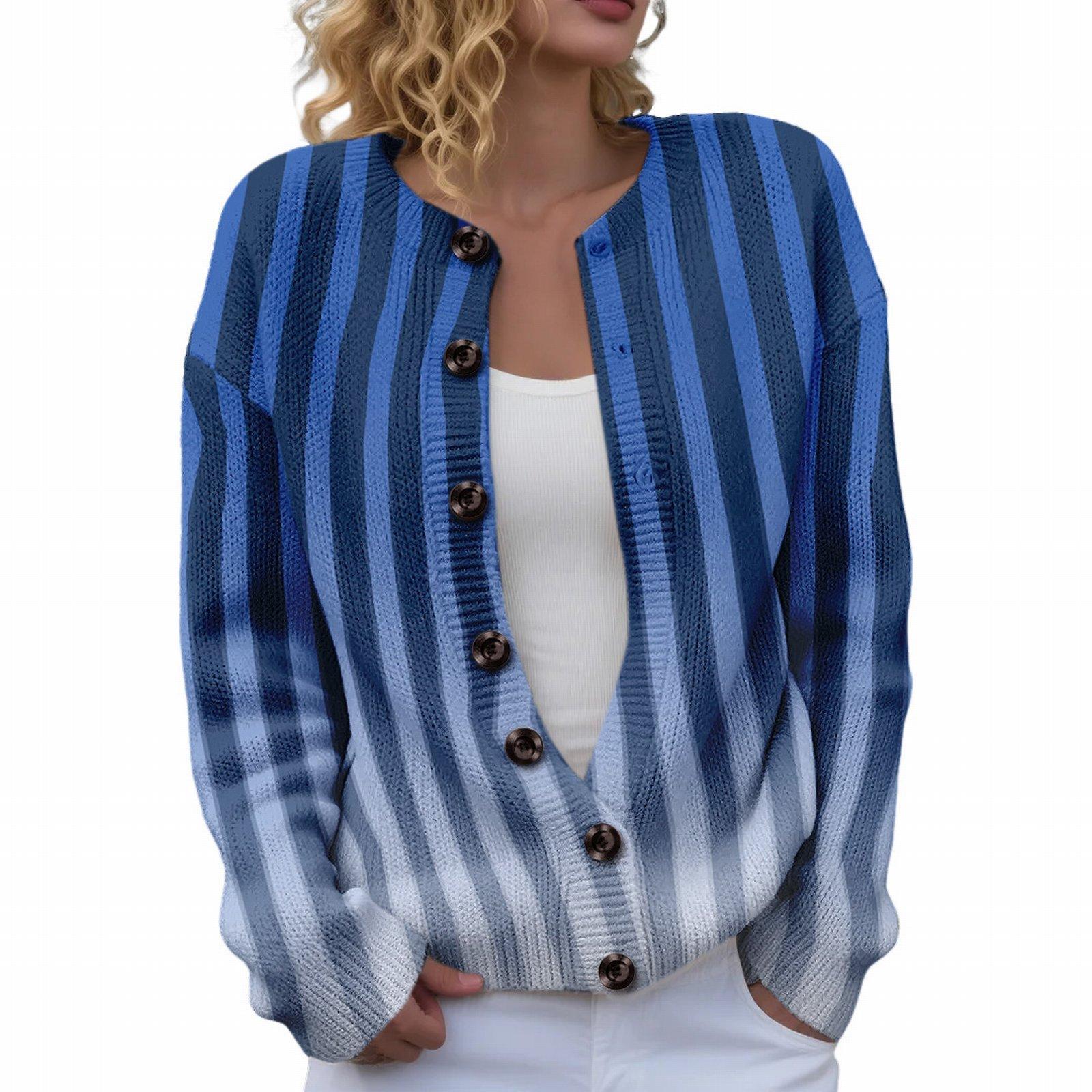 JXX135-181 Crew Neck Cardigan Sweater Printed Cardigan Source - Customer Special Link S
