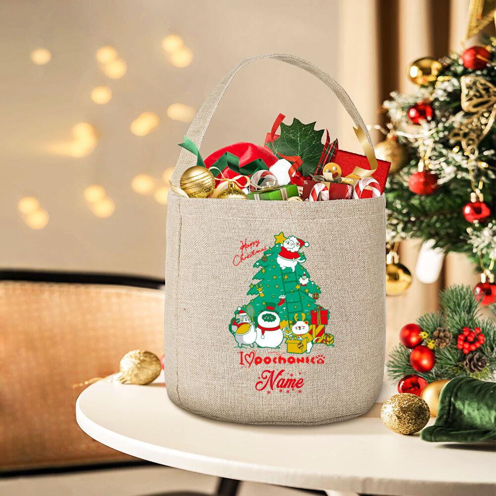 Personalised Christmas Santa Gift Bag Stocking Filler Eve Bag Sack for Kids Xmas Toy Sack Custom Name Christmas Delivery Sack 28 20