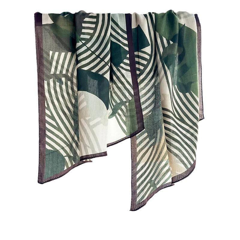 Lines Spring and Autumn Summer New Fashionable Strip Scarf with Shirt Suit Professional Scarf Multifunctional Headband Kitten Women
