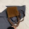 Vintage Suede Bucket Bag Women's Fashion High-end Unique Woven Handbag Suede Crossbody Bag Small Handbag