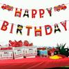 Fire Truck Happy Birthday Banner For Kids and Adult Firefighter Fire Engine Rescue Birthday Party Sign, Fire Truck Party Supplies For Boys and Girls