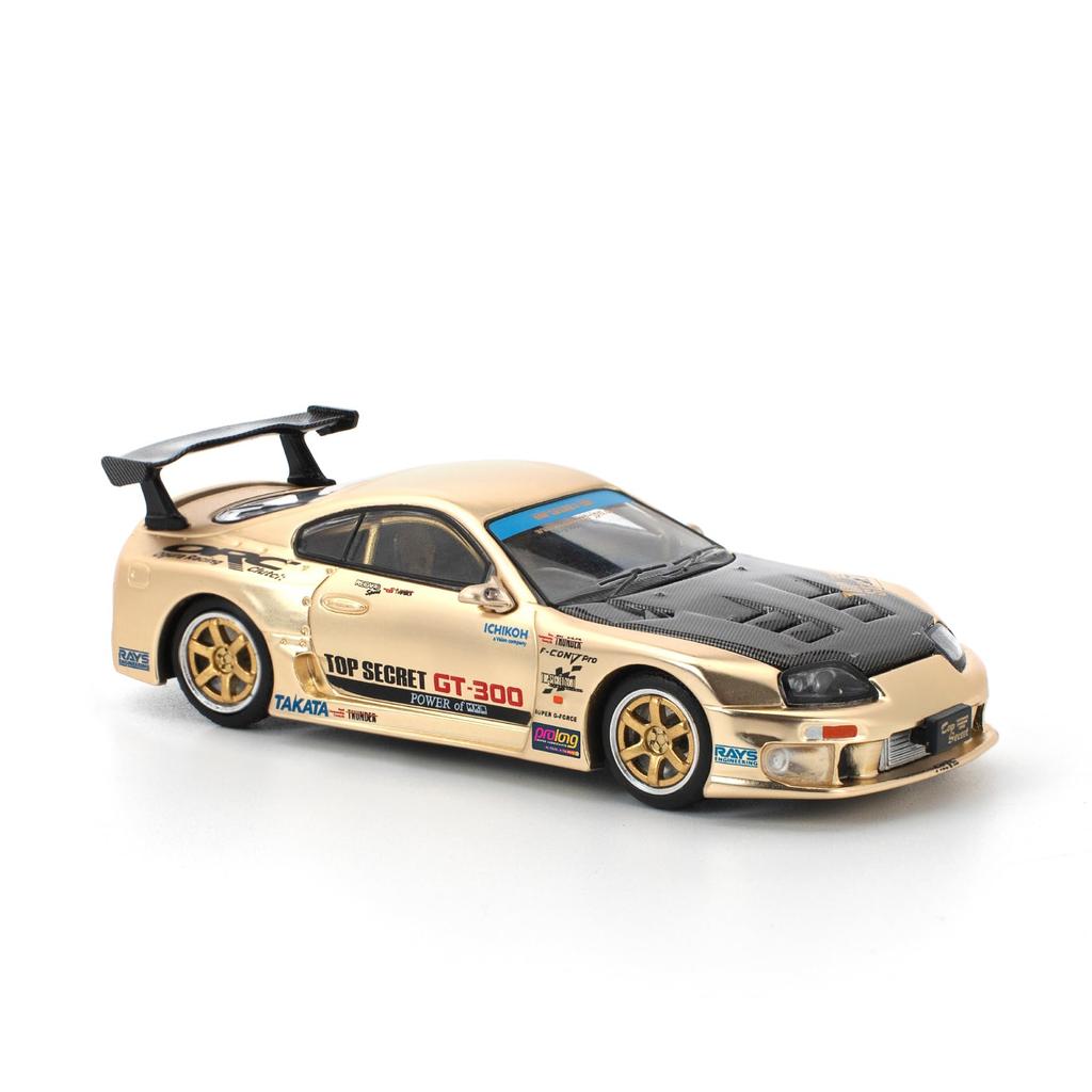 Genesis Company POP RACE Scale Top Secret GT300 Supra Chrome Gold PR640277 1/64 - (Finished Model)