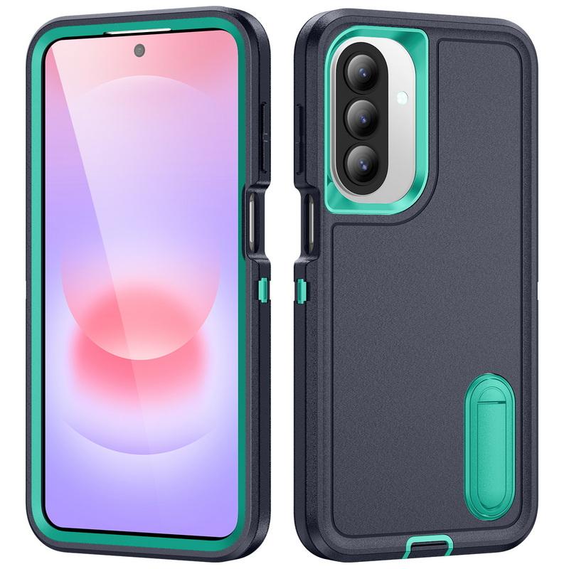 S26 Ultra Case Shockproof Bumper Hybrid 3in1 Candy Color Phone Stand Cover Samsung S25 Ultra S24 Plus S23 FE A15 A16 A36 A56 A17 A27 A37 A57 5G