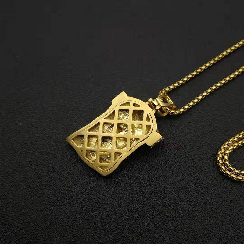 Hip Hop Iced Out Gold Silver Color Masked Jesus Face Pendant Necklace Jesus with Rhinestone Jewelry