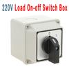 220V Universal Rotary Switch ON OFF 2 Positions with Flame Retardant & Waterproof Exterior Box with Master Switch Exterior Home