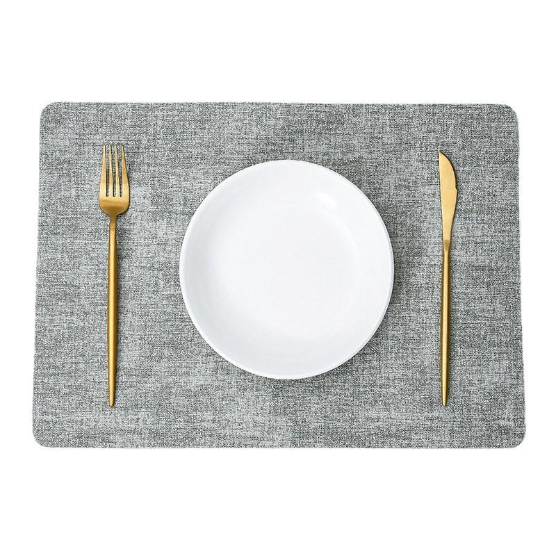 Nordic Luxury Leather Placemat: Waterproof, Oil-Proof, Heat-Resistant, Round Dining Table Mat.
