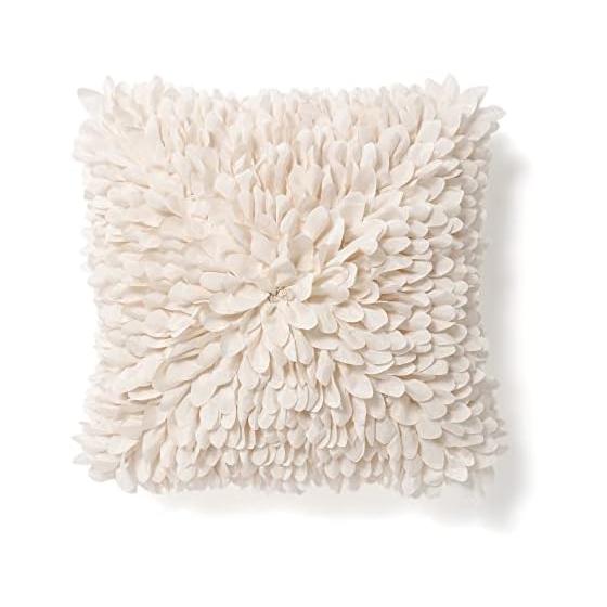 Francfranc Flower Applique Cushion Cover 450450 Ivory (028)