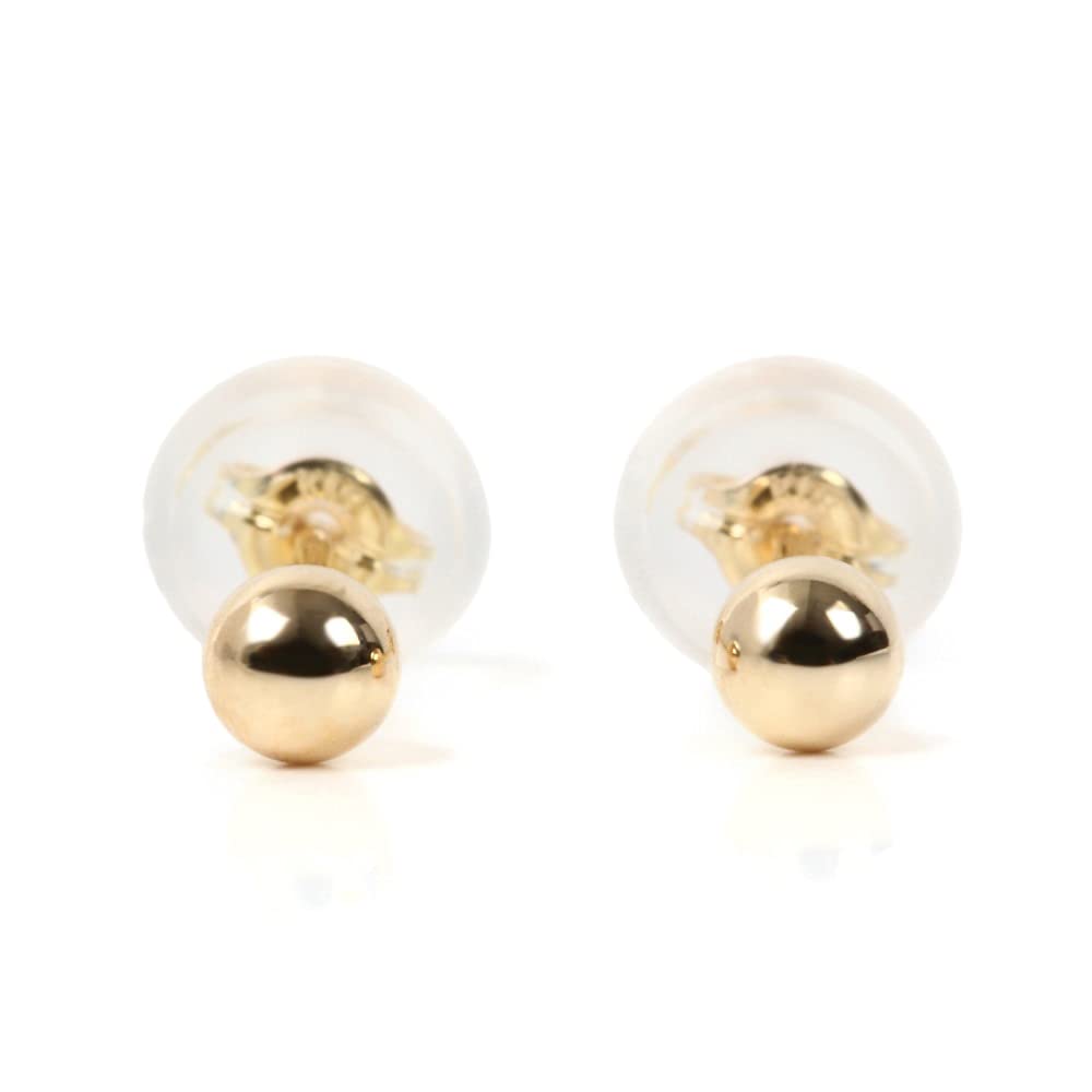 

Goods 18K K18 Round Both 2 18k [Happy Shop] Earrings, Ball, 3mm, Gold, Simple, Men s, Women s, Ears, Pieces, Classic, золотий