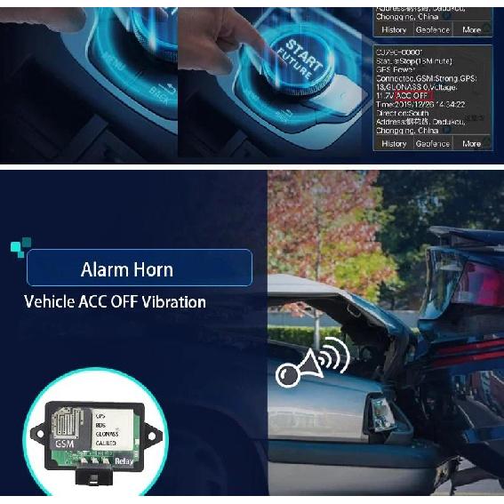 1000MA 4G GPS Tracker Car Motorcycle Bike Engine Lock Cut Oil Tracking Towed Away Call SMS Horn Alarm Search Anti-Theft Device