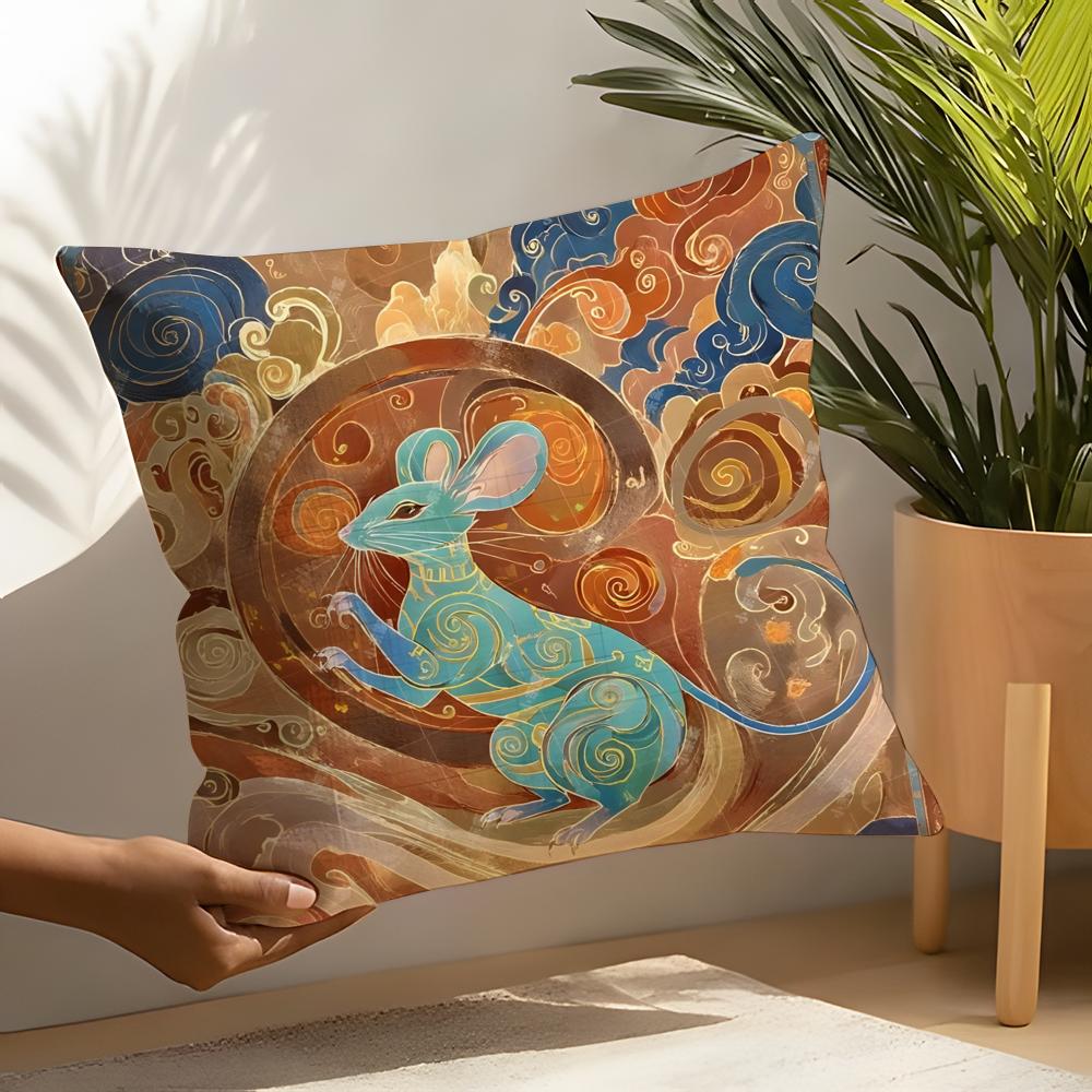 Retro Japanese Style Prints Pillow Case Home Living Room Decoration Linen Pillowcover Pillow Cases Cushion Cover