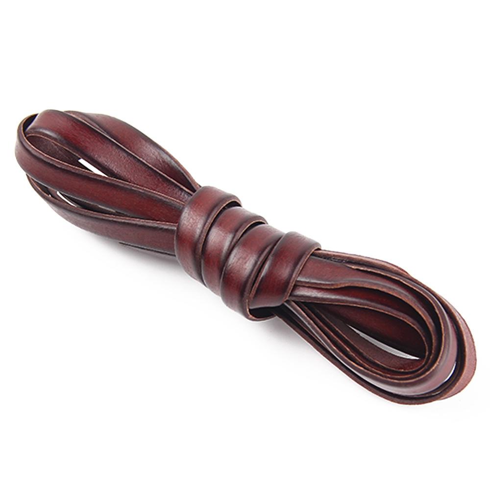 2meter Coffee Cow Leather Strap Findings Vintage Cowhide Rope Flat Leather Cord String Rope DIY Necklace Bracelet Making