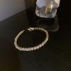 Gold-Plated Zircon Sun & Heart Bracelet: Stylish, Versatile, Elegant Light Luxury Jewelry for Women.