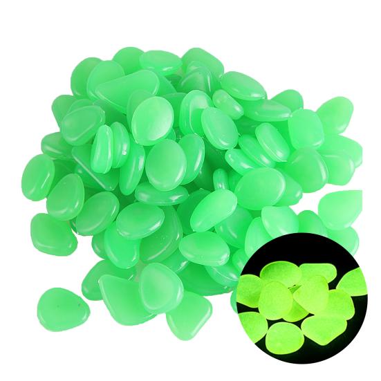 Piedras de Jardín Luminiscentes, Guías Nocturnas de 1 cm de Rocas Luminosas, Piedras Decorativas para Acuario, Piedras Resinosas Brillantes para Paisajismo Exterior y Caminos