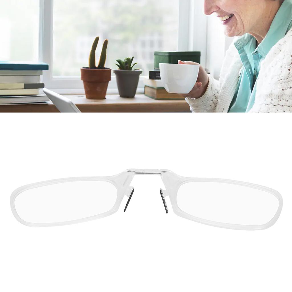 Blaulichtfilter Klemm-Nasen Lesebrille Stilvolle Pince-Nez Art Alterssichtigkeit Brille