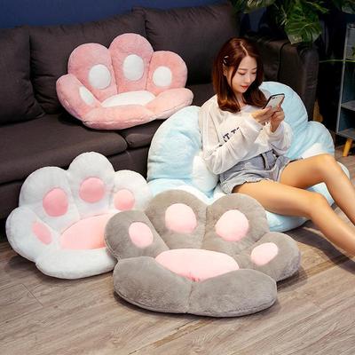 Adorable Cat Paw and Bear Paw Plush Chair and Floor Cushion Combo