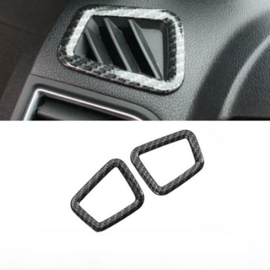 Dashboard L&R Air Outlet Vent Cover For Ford Explorer 2011- ABS Carbon Fiber