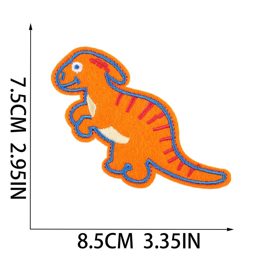 Autocolant din Pânză Brodată cu Dinozauri Mixt, Decorațiune pentru Haine, Autocolant Mic cu Petec de Dinozaur, Potrivire pentru Geantă, Petec cu Animale Mici.
