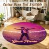 Round Rug Custom NameBruno Mars Pattern Non Slip Carpet Home Floor Decor