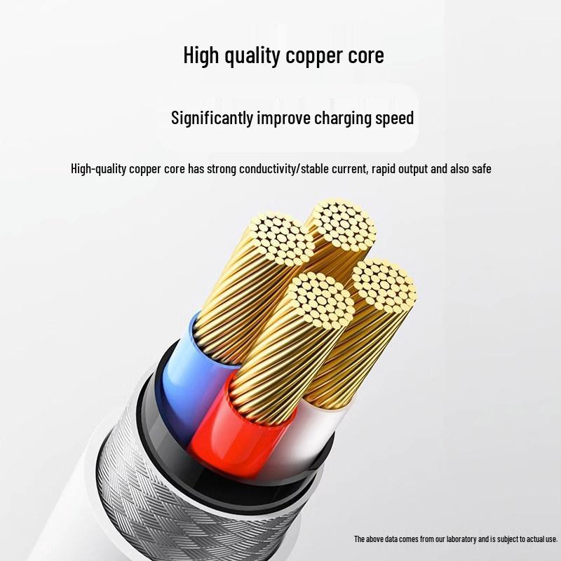 6A Super Fast Charging Android Data Cable for Huawei, Vivo, and OPPO 120W Flash Charge Mobile Phones.