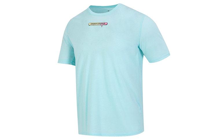 Under Armour T Shirt Men s Sky Blue 1361678-441 XS