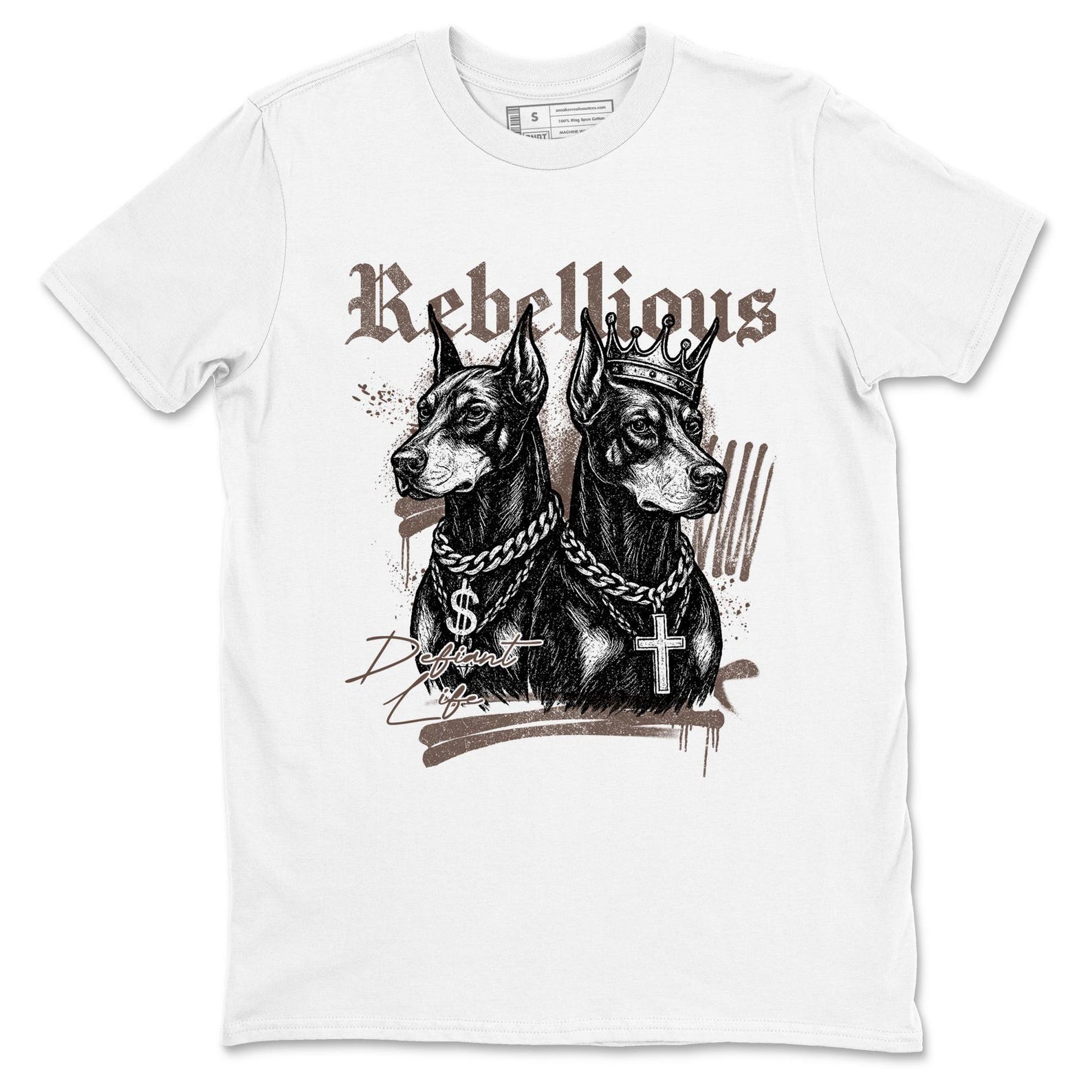 Rebellious graphic tee. Streetwear graphic T-Shirt. Matching 4s Cave Stone S